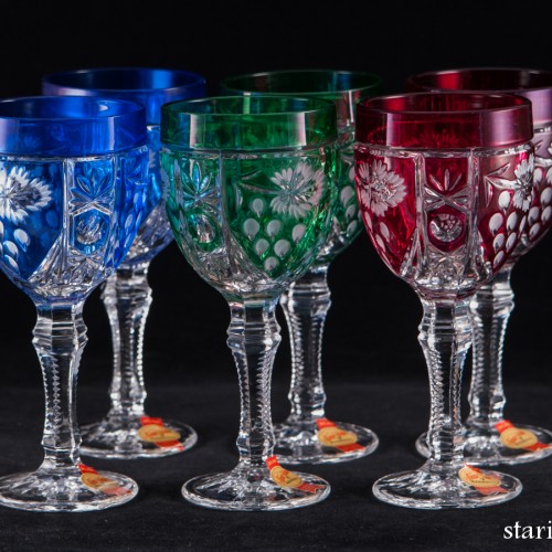 6 хрустальных бокалов для вина, Anna Hutte, Германия, сер. 20 в