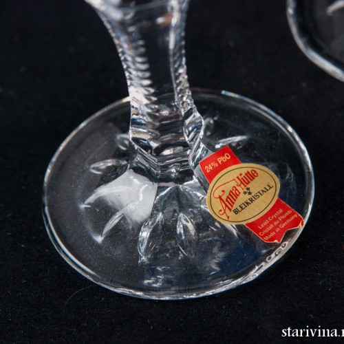 6 хрустальных бокалов для вина, Anna Hutte, Германия, сер. 20 в