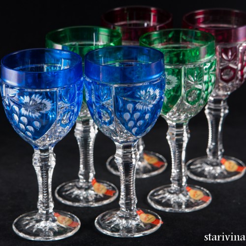 6 хрустальных бокалов для вина, Anna Hutte, Германия, сер. 20 в