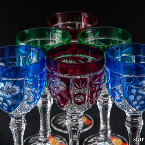 6 хрустальных бокалов для вина, Anna Hutte, Германия, сер. 20 в