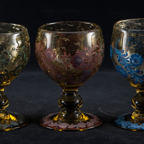 3 зеленых бокала, Италия, сер. 20 в