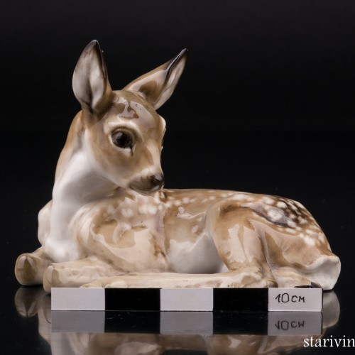 Фарфоровая статуэтка Олененок, Hutschenreuther, Германия, 1938-55 гг.
