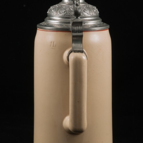 Керамическая кружка с городской сценкой, 1л, Германия, 1900 гг