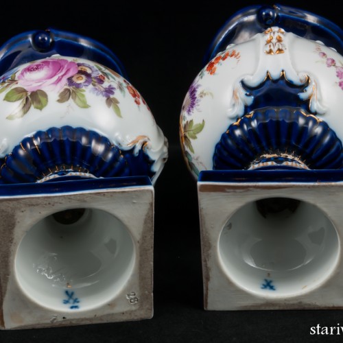 Две декоративные фарфоровые вазы, Meissen, Германия, вт. пол. 19 в
