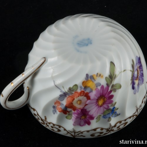 Чайный набор из 6 чашек с блюдцами, Nymphenburg, Германия, кон. 19 - нач. 20 вв