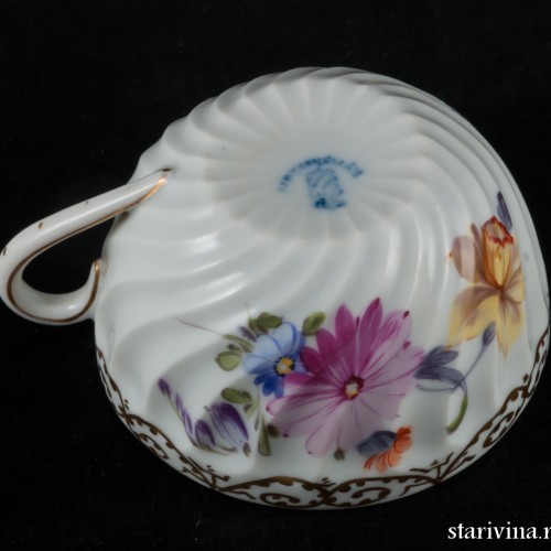 Чайный набор из 6 чашек с блюдцами, Nymphenburg, Германия, кон. 19 - нач. 20 вв