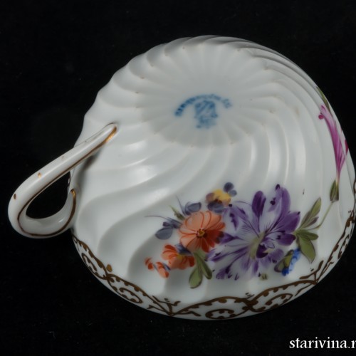 Чайный набор из 6 чашек с блюдцами, Nymphenburg, Германия, кон. 19 - нач. 20 вв