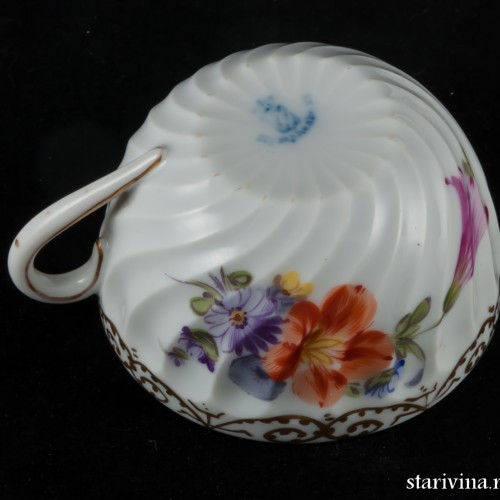 Чайный набор из 6 чашек с блюдцами, Nymphenburg, Германия, кон. 19 - нач. 20 вв