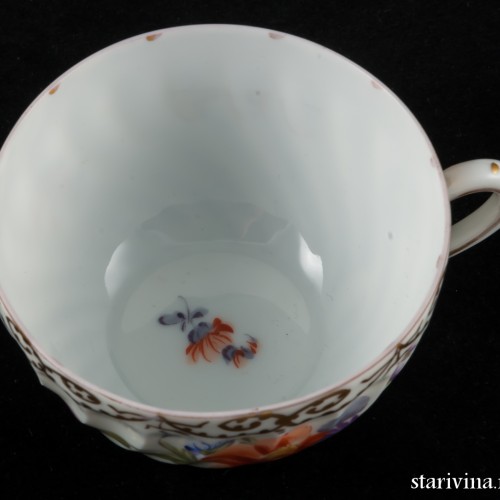 Чайный набор из 6 чашек с блюдцами, Nymphenburg, Германия, кон. 19 - нач. 20 вв