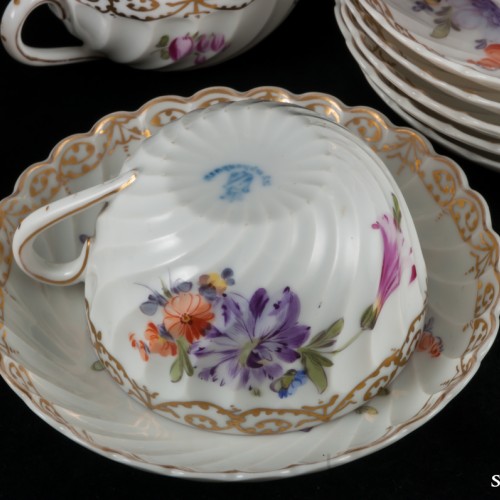 Чайный набор из 6 чашек с блюдцами, Nymphenburg, Германия, кон. 19 - нач. 20 вв