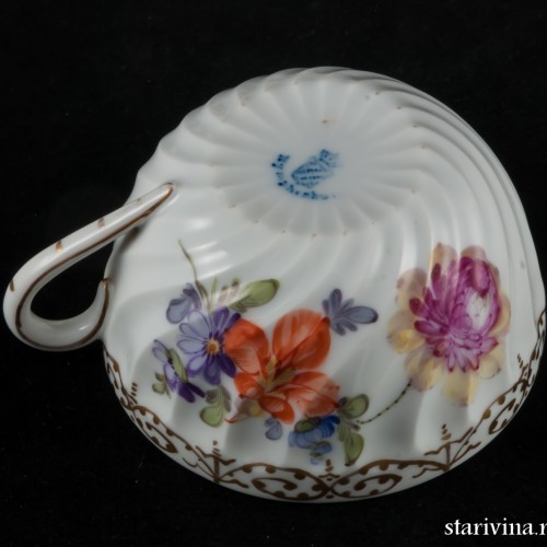 Чайный набор из 6 чашек с блюдцами, Nymphenburg, Германия, кон. 19 - нач. 20 вв