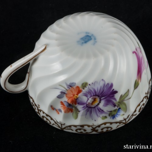 Чайный набор из 6 чашек с блюдцами, Nymphenburg, Германия, кон. 19 - нач. 20 вв