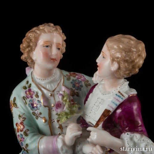 Романтическая пара, Volkstedt, Германия, 1886-1894 гг