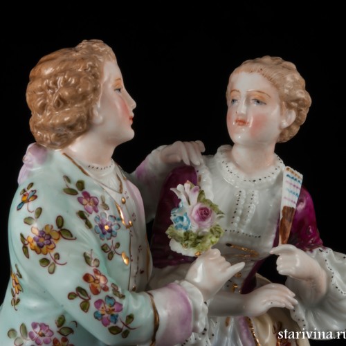 Романтическая пара, Volkstedt, Германия, 1886-1894 гг