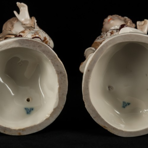 Пара в коричневых костюмах, Volkstedt, Германия, 1884-1894 гг