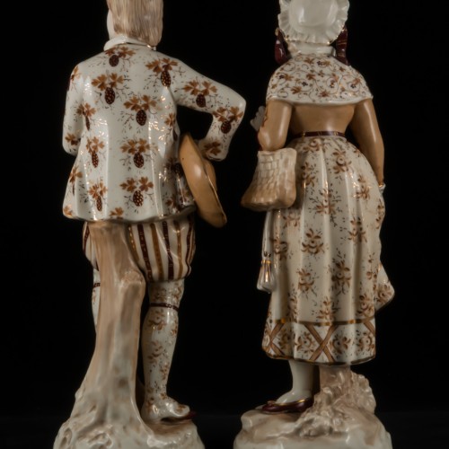 Пара в коричневых костюмах, Volkstedt, Германия, 1884-1894 гг