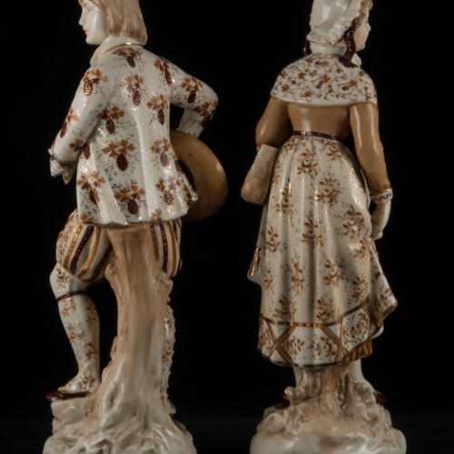 Пара в коричневых костюмах, Volkstedt, Германия, 1884-1894 гг