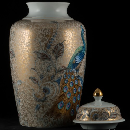 Декоративная ваза с крышкой в китайском стиле, Alka Kaiser, Германия, 1970 гг