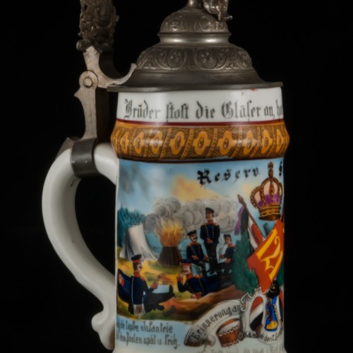 Памятная пивная кружка 121 пехотного полка, 1/2л, Германия, 1900 г