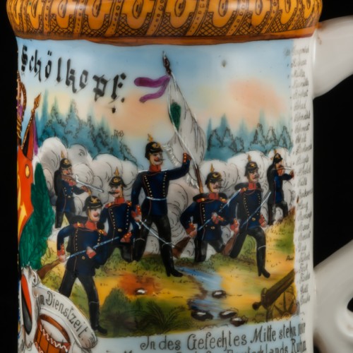 Памятная пивная кружка 121 пехотного полка, 1/2л, Германия, 1900 г