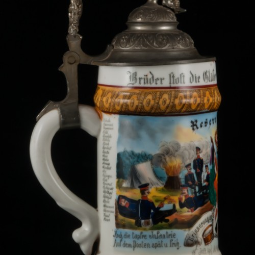 Памятная пивная кружка 121 пехотного полка, 1/2л, Германия, 1900 г