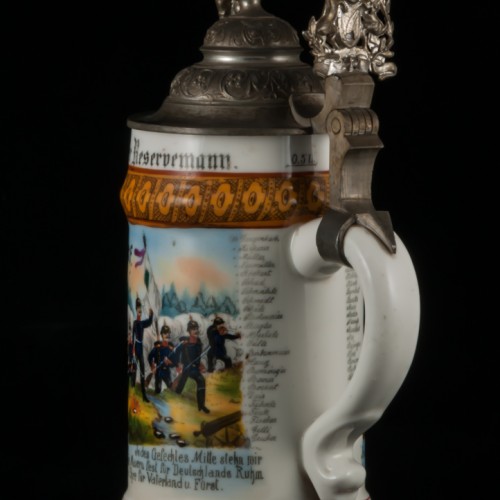 Памятная пивная кружка 121 пехотного полка, 1/2л, Германия, 1900 г