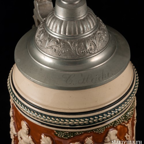 Пивная кружка, 0,5л, Reinhold Merkelbach, Германия, 1890-1910 гг