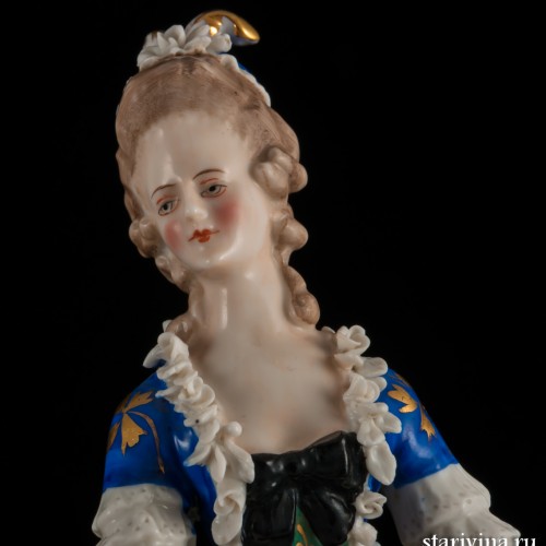 Пара в синих костюмах, Дрезден, Германия, сер. 20 в