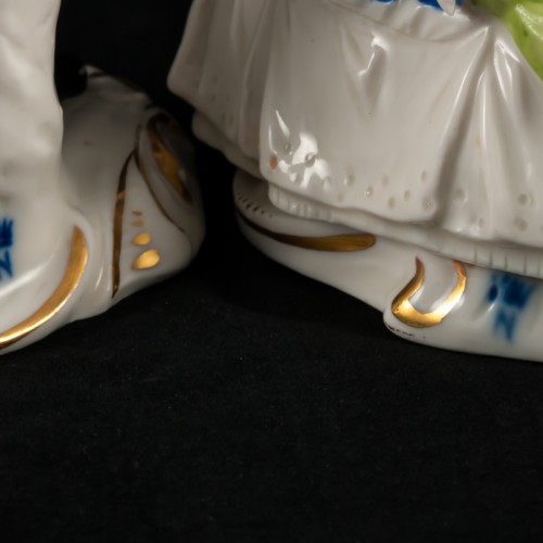 Пара в синих костюмах, Дрезден, Германия, сер. 20 в