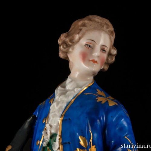 Пара в синих костюмах, Дрезден, Германия, сер. 20 в