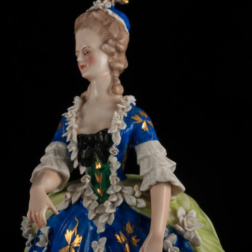 Пара в синих костюмах, Дрезден, Германия, сер. 20 в