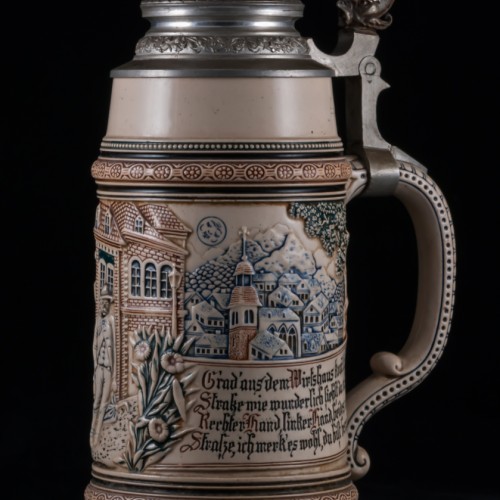 Пивная кружка 1л, Reinhold Merkelbach, Германия, 1900 гг