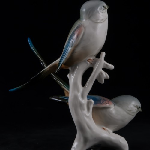 Две длиннохвостых синицы, Karl Ens, Германия, 1950-70 гг