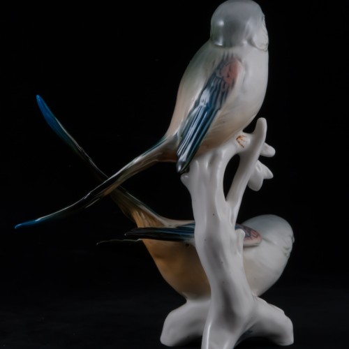 Две длиннохвостых синицы, Karl Ens, Германия, 1950-70 гг