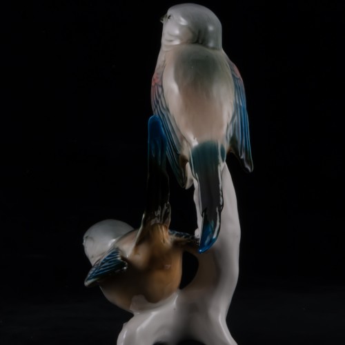 Две длиннохвостых синицы, Karl Ens, Германия, 1950-70 гг