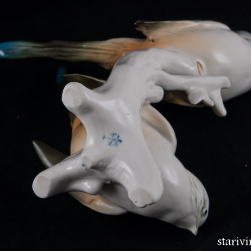 Две длиннохвостых синицы, Karl Ens, Германия, 1950-70 гг