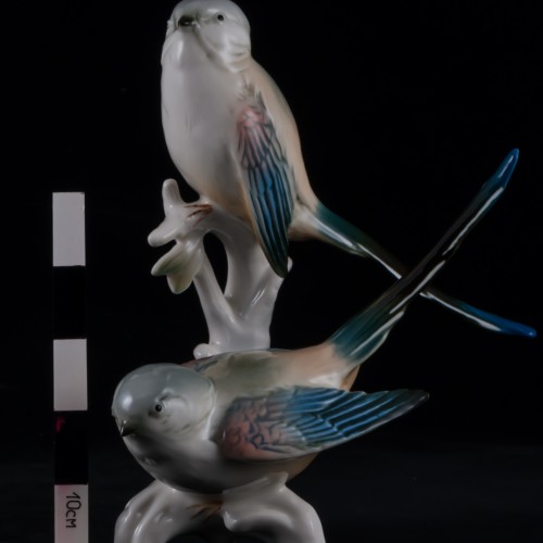 Две длиннохвостых синицы, Karl Ens, Германия, 1950-70 гг