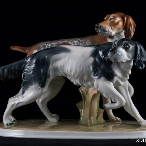 Две охотничьих собаки, Wagner & Apel, Германия, 1950 гг