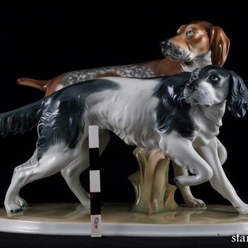 Две охотничьих собаки, Wagner & Apel, Германия, 1950 гг