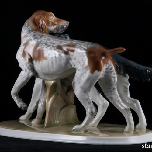 Две охотничьих собаки, Wagner & Apel, Германия, 1950 гг