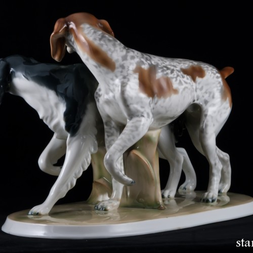 Две охотничьих собаки, Wagner & Apel, Германия, 1950 гг
