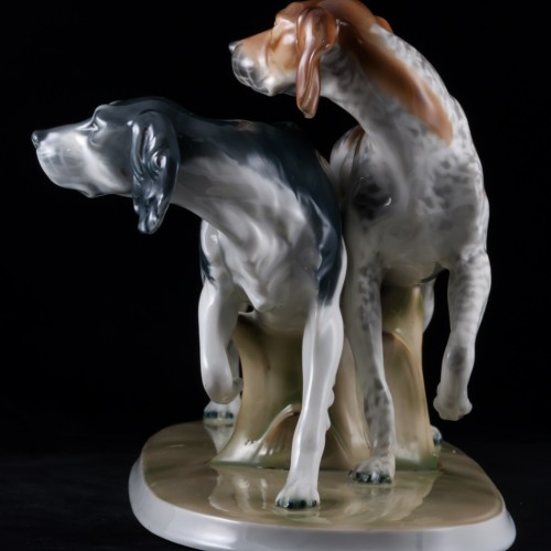 Две охотничьих собаки, Wagner & Apel, Германия, 1950 гг