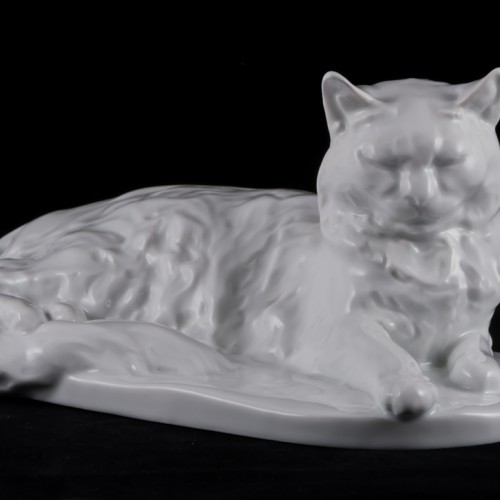 Ангорская белая кошка, Herend, Венгрия