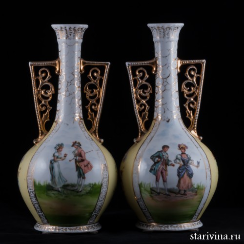 Две вазы, Victoria Carlsbad, Австрия, кон. 19 в