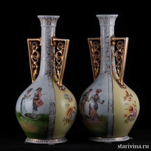 Две вазы, Victoria Carlsbad, Австрия, кон. 19 в
