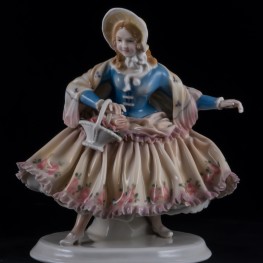 Девушка с корзиной цветов, Karl Ens, Германия, 1920-30 гг