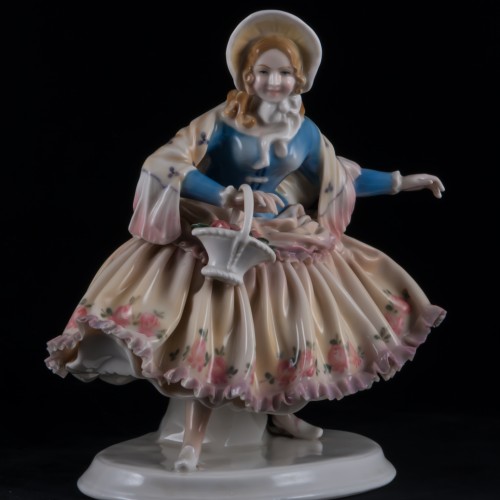 Девушка с корзиной цветов, Karl Ens, Германия, 1920-30 гг