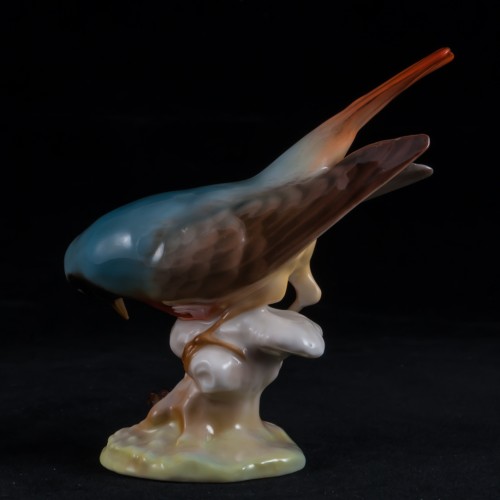 Птица горихвостка с жуком, Hutschenreuther, Германия