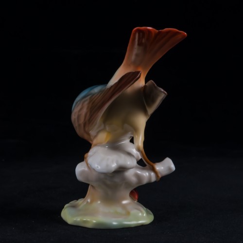 Птица горихвостка с жуком, Hutschenreuther, Германия