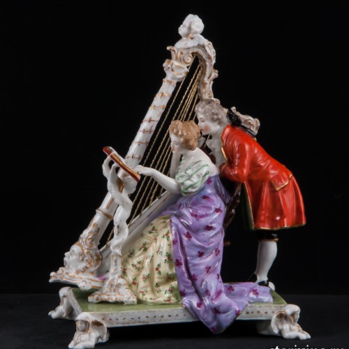 Пара с арфой, Dressel, Kister & Co, Германия, 1907-20 гг